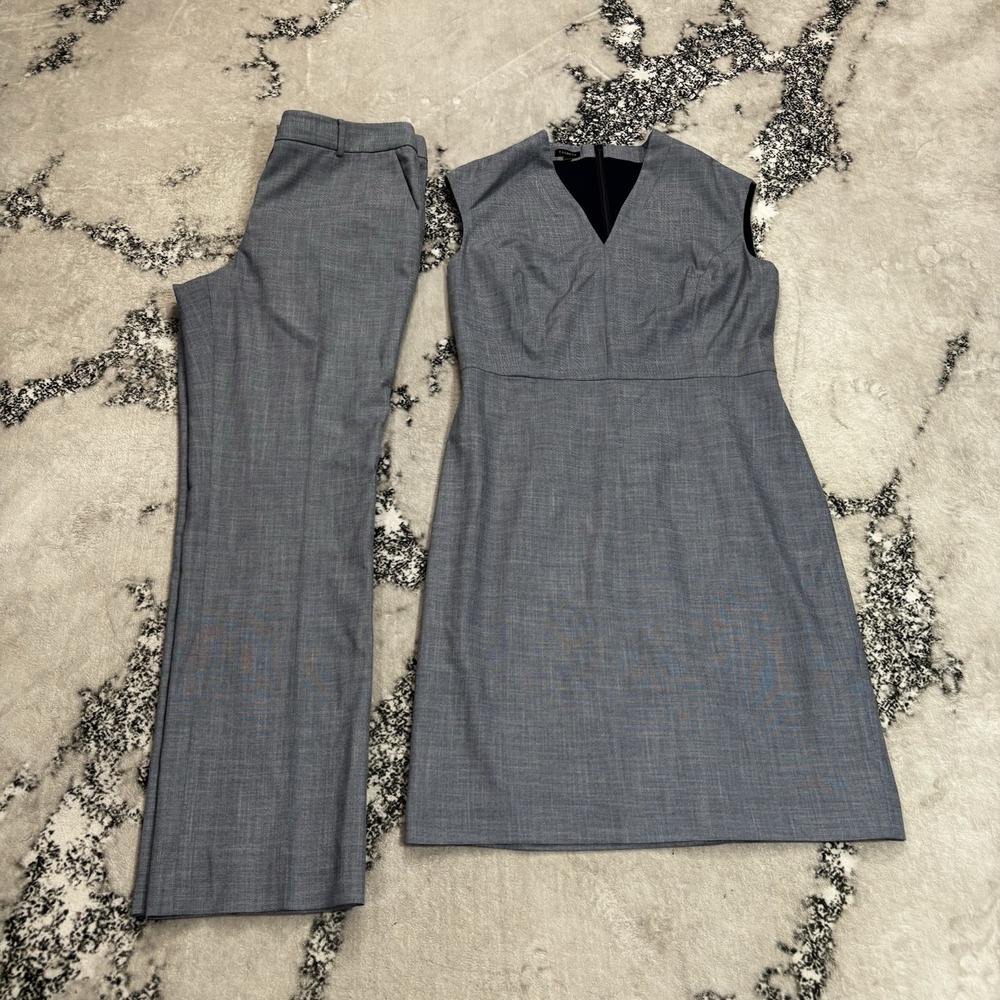 Talbots 2 Piece Sleeveless Dress & Pants Bundle Women's Size 10 Blue Workwear